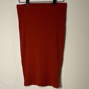 Express Rust/orange Pencil Skirt